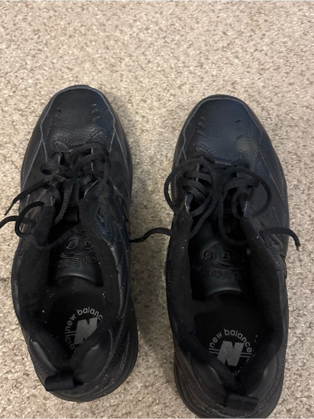 New Balance Men’s Black Athletic Lace-Up Sneakers